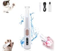 Yilia Tagliacapelli di precisione per animali domestici, multifunzione, con luce LED, a basso rumore, impermeabile, ricaricabile, per zampe, occhi, orecchie, viso, groppe (1 pezzo)