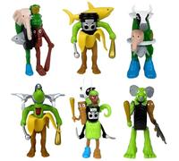YiLianDa Figurine Brainrot, Set di 6 Italian Brainrot Figurine - Tung Tung Tung Sahur, Brr Brr Patapim, Tralalero Tralala, Bombardino Crocodilo - Brainrot Toys per Collezione, Regalo, Ufficio