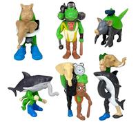 YiLianDa Figurine Brainrot, Set di 6 Italian Brainrot Figurine - Tung Tung Tung Sahur, Brr Brr Patapim, Tralalero Tralala, Bombardino Crocodilo - Brainrot Toys per Collezione, Regalo, Ufficio