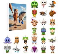 YiLianDa Tung Tung Tung Sahur Calendario dell'Avvento - 24 Giorni con Mini Figurine Brainrot | Giocattoli Collezionabili, Decorazioni Natalizie e Idee Regalo Originali