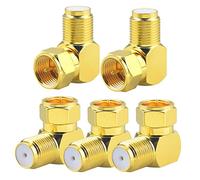 YILIANDO 5 Pezzi Adattatore Coassiale Tipo F a 90 Gradi Maschio-Femmina Adattatore Satellite RG6 per Cavo RG6/Satellite, TV a Parete, Antenna TV, Decoder, TNT e Parabola