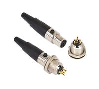 YILIANDUO 2 Pezzi Lavalier Microfono 4 Pin Mini XLR TA4F Maschio Pannello Montaggio Presa Connettore Mic Audio per Pro Microfoni Aviation