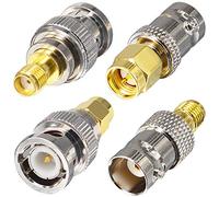 YILIANDUO 4 Pezzi BNC Adattatore RF Kit SMA Maschio/Femmina a BNC Maschio/Femmina Adattatore per SDR Ham Radio Palmare Bidirezionale Elettronica CCTV Telecamere Scanner