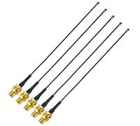 YILIANDUO 5 Pezzi 15cm WiFi Pigtail Antenna Cavo U.FL/IPX Mini PCI MHF4 a SMA Femmina Cavo RF Pigtail 1.13mm U.FL per Intel 633/512/6205 ANHMW WLAN WiFi Mini PCIe Card