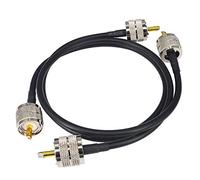 YILIANDUO Cavo Antenna PL259/SO239 Maschio a Maschio UHF Coassiale 50 Ohm RG58 Bassa Perdita per Radioamatore Wi-Fi CB 50 cm - Confezione da 2 Pezzi