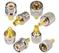 YILIANDUO Walkie Talkie Antenna Adattatore UHF a SMA 8 Tipo UHF PL-259 SO-239 a SMA Connettore Kit per CB Radio Palmare SDR Ham Radio Baofeng Scanner Telecamera di PC LAN WiFi Mobile Mimax Wouxun