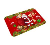 Yililay 1 pc zolfo non slip lo zerbino 40x60cm, santa claus benvenuto in stile moquette di ingresso assorbente 4