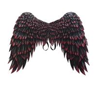 Yililay Black Angel 38x30in 3D Stampato COSTRUABILE FOLDABILE in Tessuto Non Tessuto Kids per Adulti Halloween con Fascia Elastica