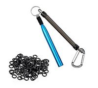 Yililay Wacky Rig Strumento di Lega di Alluminio Bass Fishing Kit Worm Wacky con O Anelli per Esche da Pesca Accessori per la casa Blu