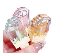 YILILK Ice Cream Lip Oil Idratante Rossetto Primer Idratante Lip Gloss Diluisce Strisce Labbra Pesca Sapore di Frutta Trasparente Lip Gloss Labbra Paffuto (3pcs)