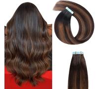 YILITE Extension adesive per capelli veri, T2/P2/6, 50 cm, 20 pezzi, confezione da 50 g, in capelli veri, invisibili, setosi, naturali, extension (50 cm, #T2/P2/6)