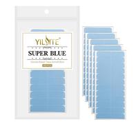 YILITE Nastro Adesivo Per Extension Capelli, Doppio Lato, 4 x 0,8 cm, Nastro Autoadesivo Realizzato in Capelli Veri Per La Sostituzione (60 pezzi blu)