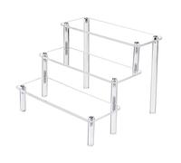 YiliYa Espositore Acrilico Trasparente Alzate di Display Acrilico 3 Strati Alzata per Cupcake per Torte Trucco Profumi Oggetti da Collezione Rossetto, Unghie, Condimento(30*20*15 CM)