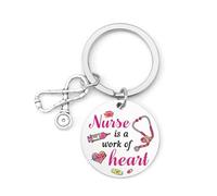 Yilousy Regali per amici Portachiavi Regali per panettieri Ingegnere Danzatore Autista Chef Agricoltore Giardiniere Scrittore Natale Compleanno Pasqua, Infermiera, 3*3cm