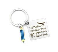 Yilousy Regalo Per Insegnante, Portachiavi Per Maestra, Regalo Per La Festa Degli Maestra, Regalo Maestra Fine Anno, Regalo Per Maestra Per Il Giorno Del Ringraziamento, Regalo Maestra Natale