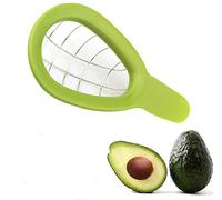 Yilu - Taglierina per avocado, in acciaio inox, 2 pezzi, cubi di avocado, verdure, mango, melone, frutta, cubiere, utensili da cucina, utensili a mano, gadget per cubetti di avocado