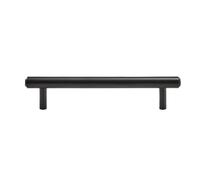 YILWPV 2 Pcs Solid Cabinet Knob Antique Brass T-bar Wardrobe Drawer Door Handle Pull(Black,L)