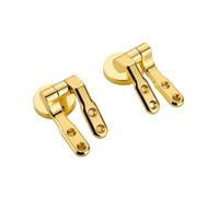 YILWPV 2 Pezzi Cerniere di Ricambio universali for Sedile WC, Set Accessori for Coperchio, Kit Riparazione, Adatti for la Maggior Parte dei sedili e coperchi per Fissaggio Tavoletta WC(Gold)