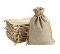 YILWPV 30 Sacchetti Regalo in Juta con Coulisse, in, Sacchi in Lino, for bomboniere, for Gioielli da Festa per Matrimonio Mestiere(13x18CM)