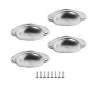 YILWPV 4 pezzi di accessori for maniglie for cassetti, a conchiglia semicircolari retrò, lamiere latta, decorazioni for la casa antiche Per Mobili(Color 4)