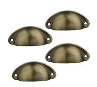 YILWPV 4 pezzi di accessori for maniglie for cassetti, a conchiglia semicircolari retrò, lamiere latta, decorazioni for la casa antiche Per Mobili(Color 6)