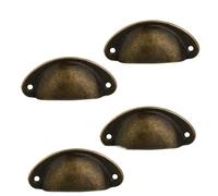 YILWPV 4 pezzi di accessori for maniglie for cassetti, a conchiglia semicircolari retrò, lamiere latta, decorazioni for la casa antiche Per Mobili(Color 2)