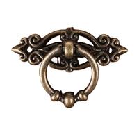 YILWPV 4 pezzi Maniglia for armadio retrò for porta in lega antica Anello(Green Bronze)