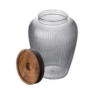 YILWPV Coperchio in legno Contenitore ermetico in vetro Bottiglie for la conservazione della cucina Vaso for alimenti Grani Tè Pu'er Può Chicchi di caffè Barattoli frutta secca Per Frutta Secca