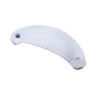 YILWPV Maniglia for porta dell'armadio da cucina in metallo retrò 4 pezzi e pomelli for mobili Hardware for armadio Maniglie a conchiglia in ottone antico(White)