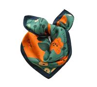 YILWPV Sciarpa di seta con fiori retrò Sciarpe quadrate piccole for capelli Foulard Per Donna
