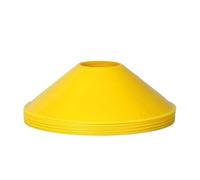 YILWPV Set di 20 Coni con Piccolo Logo Rotondo, Segnale ostacolo for l'allenamento Calcio, Accessori Sportivi per Calcio Atletica(Yellow)