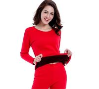 YILWPV Set di Biancheria Intima Termica da Donna Intimo Cotone Super Spesso Mutande Lunghe Casual Pigiama Termico Femminile in Tinta Unita