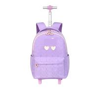 YILWPV Zaini a rotelle for ragazze Zaino con ruote for la scuola for for bambini for Per Adolescenti(Purple)