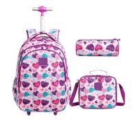 YILWPV Zaino con ruote for bambini, zaino trolley, for la scuola for ragazzi, rotelle for, ragazza Per Adolescenti
