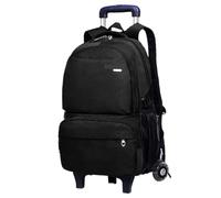 YILWPV Zaino for bambini scolastico con ruote for studenti for ragazzi adolescenti da viaggio rotelle Trolley Per Adolescenti(Black,2 wheels)