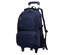 YILWPV Zaino Scuola Con Ruote Impermeabile for La Adolescente Ragazzo Da Viaggio Su Borsa Per Adolescenti(BLUE)