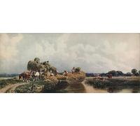 YIMACBJXX Dipinti Famosi Arte Della Tela Quadri Modemi Canal romano Lincolnshire por Peter De Wint per Decorazioni per la Casa 60x90cm