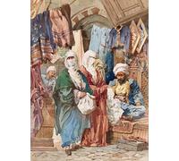 YIMACBJXX Dipinti Famosi Arte Della Tela Quadri Modemi El Bazar de la Seda de Amadeo Preziosi per Decorazioni per la Casa 60x90cm