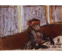 YIMACBJXX Dipinti Famosi Arte Della Tela Quadri Modemi Mujer en un café de Edgar Degas per Decorazioni per la Casa 60x90cm