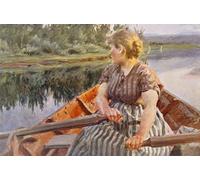 YIMACBJXX Dipinti Famosi Arte Della Tela Quadri Modemi Noche de verano de Anders Leonard Zorn per Decorazioni per la Casa 60x90cm