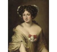 YIMACBJXX Dipinti Famosi Arte Della Tela Quadri Modemi Retrato de Contessa Ortensia Ianni Stella por Jacob Ferdinand Voet per Decorazioni per la Casa 60x90cm