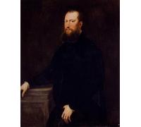 YIMACBJXX Dipinti Famosi Arte Della Tela Quadri Modemi Retrato de un Nobleese veneciano barbudo Jacopo Robusti Tintoretto per Decorazioni per la Casa 60x90cm