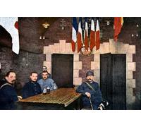 YIMACBJXX Dipinti Famosi Arte Della Tela Quadri Modemi Soldados franceses en una cocina en las casamatas de Verdún de Jules Gervais Courtellemont per Decorazioni per la Casa 60x90cm