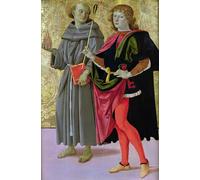 YIMACBJXX Dipinti Famosi Arte Della Tela Quadri Modemi Stwith un santo franciscano de Pietro Perugino per Decorazioni per la Casa 60x90cm