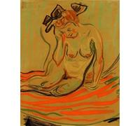 YIMACBJXX Dipinti Famosi Murale Tela Painting Image Doris Stehend por Ernst Ludwig Kirchner per la Decorazione Domestica dell'ufficio 60x90cm