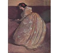 YIMACBJXX Dipinti Famosi Murale Tela Painting Image el diván de John White Alexander per la Decorazione Domestica dell'ufficio 60x90cm