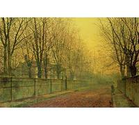 YIMACBJXX Dipinti Famosi Murale Tela Painting Image En el resplandor dorado del otoño de per la Decorazione Domestica dell'ufficio 60x90cm