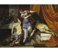 YIMACBJXX Dipinti Famosi Murale Tela Painting Image Judit y Holofernes de Jacopo Robusti Tintoretto per la Decorazione Domestica dell'ufficio 60x90cm