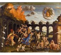 YIMACBJXX Dipinti Famosi Murale Tela Painting Image Minerva expulsando los vicios del jardín de la virtud de Andrea Mantegna per la Decorazione Domestica dell'ufficio 60x90cm