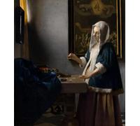 YIMACBJXX Dipinti Famosi Murale Tela Painting Image Mujer sosteniendo una balanza de Johannes Vermeer per la Decorazione Domestica dell'ufficio 60x90cm